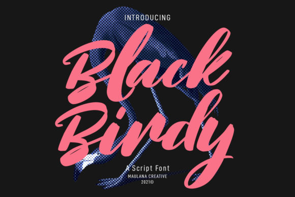 Black Birdy Font: Whimsical Script for Crafters