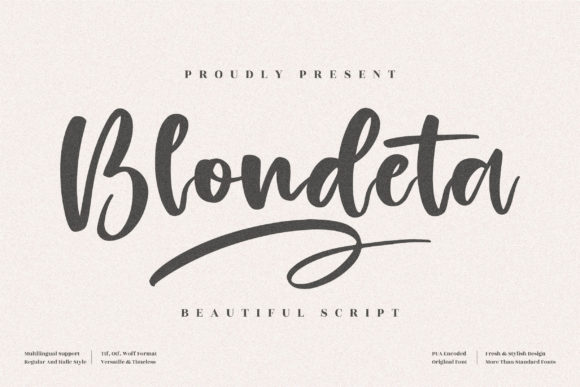 Blondeta: A Playful Script Font for Web Design