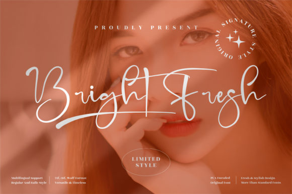 Bright Fresh: A Script Font for Elegant Design