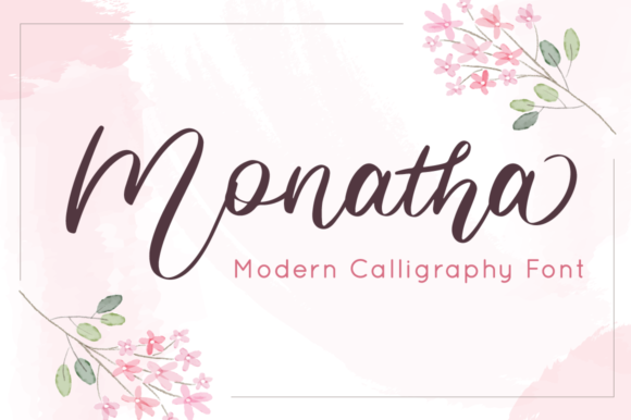 Monatha: Elegant Script Font for Crafters
