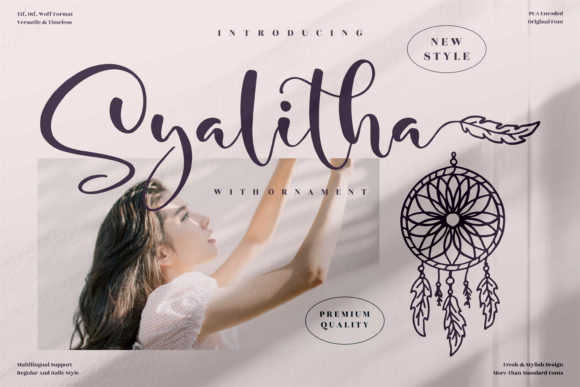 Syalitha: A Script Font for Elegance in Editorial Design