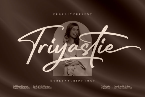 Triyastie: A Playful Script Font